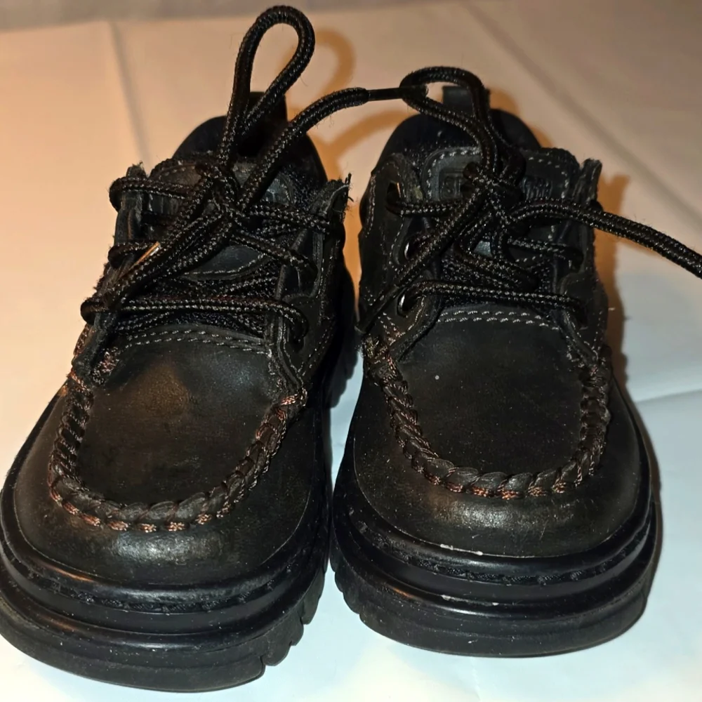 Smart Fit Boys Tie Brown Dress Shoes Size 5